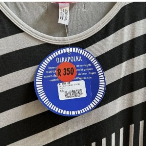 OlkaPolka Womens Maxi Dress Abstract Pattern Sleeveless Summer Size XXL Boho - Picture 10 of 11